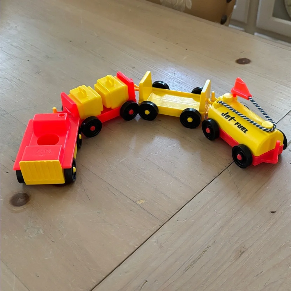 Fisher Price Jet Fuel Truck and Luggage Carrier - the Little People Airport Set